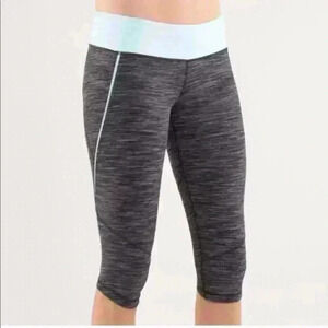lululemon athletica Gray and White Leggings